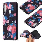 For Huawei Y6p Embossment Patterned TPU Soft Protector Cover Case(Red Flower) - 1