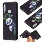 For Huawei Y6p Embossment Patterned TPU Soft Protector Cover Case(Panda and Bamboo) - 1