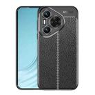 For Huawei Pura 70 Litchi Texture TPU Shockproof Phone Case(Black) - 1