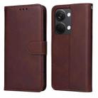 For OnePlus Nord 3 / Ace 2V Classic Calf Texture Flip Leather Phone Case(Brown) - 1