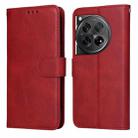 For OnePlus 12 Classic Calf Texture Flip Leather Phone Case(Red) - 1