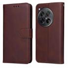 For OnePlus 12R Classic Calf Texture Flip Leather Phone Case(Brown) - 1