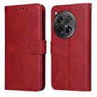 For OnePlus 12R Classic Calf Texture Flip Leather Phone Case(Red) - 1