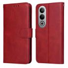 For OnePlus Nord CE4 Classic Calf Texture Flip Leather Phone Case(Red) - 1