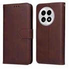 For OnePlus 13 Classic Calf Texture Flip Leather Phone Case(Brown) - 1