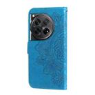 For OnePlus 12 7-petal Flowers Embossing Leather Phone Case(Blue) - 4