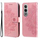 For OnePlus Nord CE4 7-petal Flowers Embossing Leather Phone Case(Rose Gold) - 1