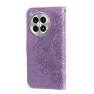 For OnePlus Ace 3 Pro Seven-petal Flowers Embossing Leather Phone Case(Light Purple) - 3