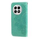 For OnePlus 13 Seven-petal Flowers Embossing Leather Phone Case(Green) - 3