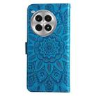 For OnePlus Ace 3 Pro Embossed Sunflower Leather Phone Case(Blue) - 3