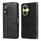 For OnePlus Nord CE 3 Lite/Nord N30 Fashion Calf Texture Zipper Leather Phone Case(Black) - 1