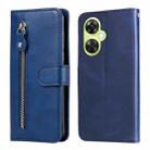 For OnePlus Nord CE 3 Lite/Nord N30 Fashion Calf Texture Zipper Leather Phone Case(Blue) - 1