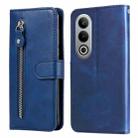 For OnePlus Ace 3V Fashion Calf Texture Zipper Leather Phone Case(Blue) - 1