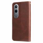 For OnePlus Nord CE4 Lite Fashion Calf Texture Zipper Leather Phone Case(Brown) - 3