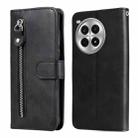 For OnePlus Ace 3 Pro Fashion Calf Texture Zipper Leather Phone Case(Black) - 1