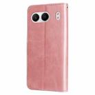 For OnePlus Nord 4 Fashion Calf Texture Zipper Leather Phone Case(Rose Gold) - 3