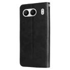 For OnePlus Nord 4 Fashion Calf Texture Zipper Leather Phone Case(Black) - 3