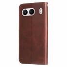 For OnePlus Nord 4 Fashion Calf Texture Zipper Leather Phone Case(Brown) - 3