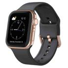 For Apple Watch Series 8 41mm Pin Buckle Silicone Watch Band(Dark Grey) - 1