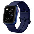 For Apple Watch Series 8 41mm Pin Buckle Silicone Watch Band(Midnight Blue) - 1