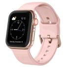 For Apple Watch Series 8 45mm Pin Buckle Silicone Watch Band(Pink) - 1