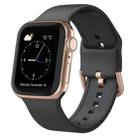For Apple Watch Series 8 45mm Pin Buckle Silicone Watch Band(Dark Grey) - 1