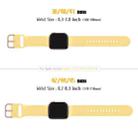 For Apple Watch SE 2022 40mm Pin Buckle Silicone Watch Band(Yellow) - 2