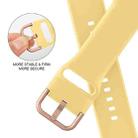 For Apple Watch SE 2022 40mm Pin Buckle Silicone Watch Band(Yellow) - 3