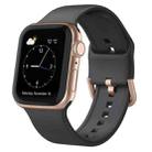 For Apple Watch SE 2022 40mm Pin Buckle Silicone Watch Band(Dark Grey) - 1