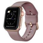 For Apple Watch SE 2022 40mm Pin Buckle Silicone Watch Band(Smoked Purple) - 1