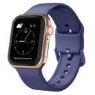 For Apple Watch SE 2022 44mm Pin Buckle Silicone Watch Band(Violet Gray) - 1