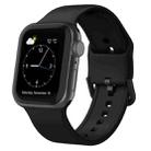 For Apple Watch Series 7 45mm Pin Buckle Silicone Watch Band(Black) - 1