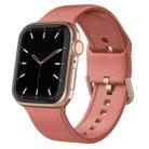 For Apple Watch SE 40mm Pin Buckle Silicone Watch Band(Coral) - 1