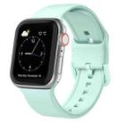 For Apple Watch Series 6 40mm Pin Buckle Silicone Watch Band(Mint Green) - 1