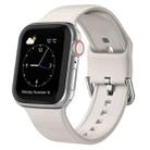 For Apple Watch Series 5 44mm Pin Buckle Silicone Watch Band(Starlight) - 1