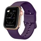 For Apple Watch Series 4 40mm Pin Buckle Silicone Watch Band(Dark Purple) - 1