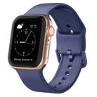 For Apple Watch Series 3 38mm Pin Buckle Silicone Watch Band(Violet Gray) - 1