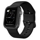 For Apple Watch Series 3 42mm Pin Buckle Silicone Watch Band(Black) - 1