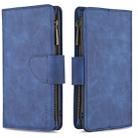For Huawei P30 Lite / nova 4e Skin Feel Detachable Magnetic Zipper Horizontal Flip PU Leather Case with Holder & Card Slots & Wallet & Photo Frame & Lanyard(Blue) - 1