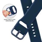 For Apple Watch 42mm Pin Buckle Silicone Watch Band(Abyss Blue) - 3