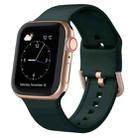 For Apple Watch Ultra 2 49mm Pin Buckle Silicone Watch Band(Dark Green) - 1