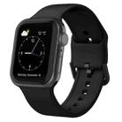 For Apple Watch Series 9 45mm Pin Buckle Silicone Watch Band(Black) - 1