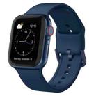 For Apple Watch SE 2023 44mm Pin Buckle Silicone Watch Band(Abyss Blue) - 1