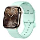 For Apple Watch Series 10 46mm Pin Buckle Silicone Watch Band(Mint Green) - 1