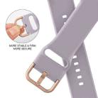 For Apple Watch Series 10 46mm Pin Buckle Silicone Watch Band(Baby Purple) - 3