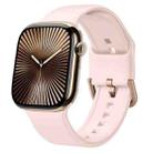 For Apple Watch Series 10 46mm Pin Buckle Silicone Watch Band(Pink Sand) - 1