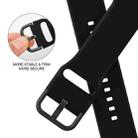 For Apple Watch Series 10 46mm Pin Buckle Silicone Watch Band(Black) - 3