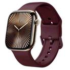 For Apple Watch Series 10 46mm Pin Buckle Silicone Watch Band(Wine Red) - 1