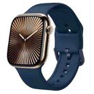 For Apple Watch Series 10 46mm Pin Buckle Silicone Watch Band(Abyss Blue) - 1