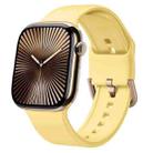 For Apple Watch Series 10 46mm Pin Buckle Silicone Watch Band(Yellow) - 1